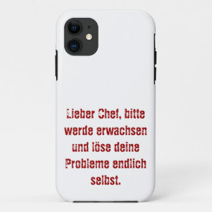 "親愛なるシェフへ、どうか大人になってください…" iPhone 11 ケース