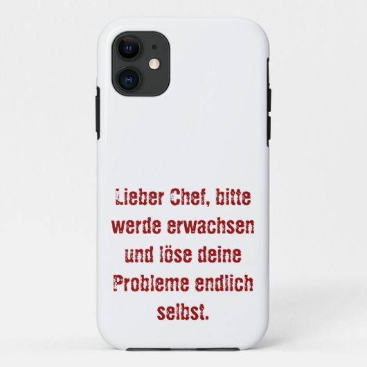 "親愛なるシェフへ、どうか大人になってください…" Case-Mate iPhoneケース (裏面)