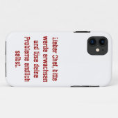 "親愛なるシェフへ、どうか大人になってください…" Case-Mate iPhoneケース (裏面(横))
