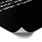 親愛なる人々へ 人生は短いので、楽しんでください スティーブ・ヴァイブの名言 ポスター (角)