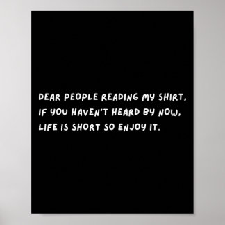 親愛なる人々へ 人生は短いので、楽しんでください スティーブ・ヴァイブの名言 ポスター