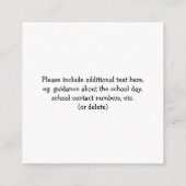 親愛なる先生 エンクロージャーカード (裏面)