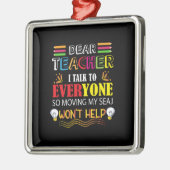 親愛なる先生、私は誰にでも話すわ メタルオーナメント (左)