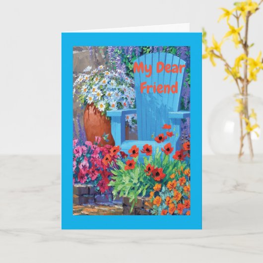 **親愛なる友へ** あなたは愛されているよ 誕生日おめでとう カード (黄色い花)