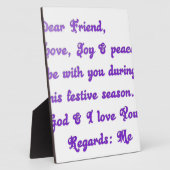 親愛なる友へ　季節のご挨拶 フォトプラーク (側面)