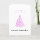 親愛なる友人は私の新婦付添人です 招待状 (裏面)