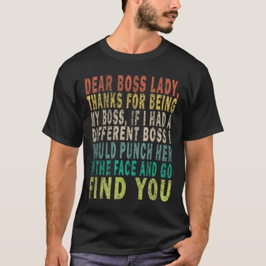 親愛なる女性上司へ Tシャツ (正面)