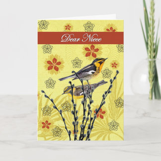 親愛なる姪/ホスピスまたは最終さようなら-自然か鳥 カード