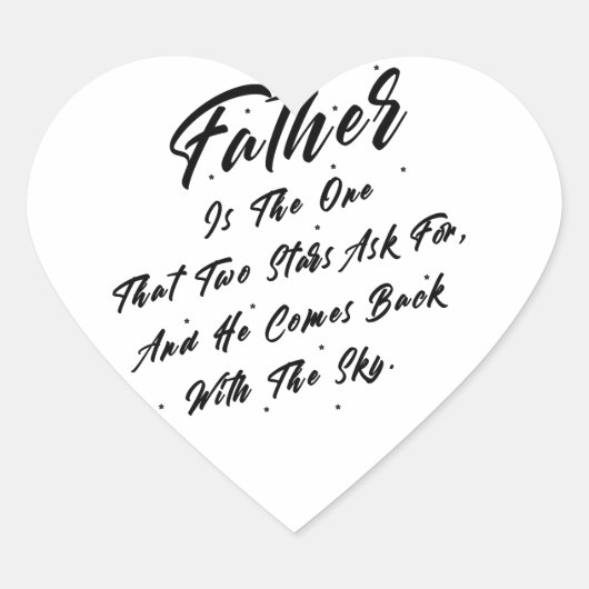 親愛なる幸せな死への父の賛辞 ハートシール (正面)