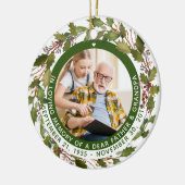 親愛なる思い出の中で父おじいちゃん記念クリスマス セラミックオーナメント (左)