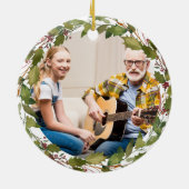 親愛なる思い出の中で父おじいちゃん記念クリスマス セラミックオーナメント (裏面)