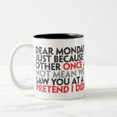 親愛なる月曜日Mug ツートーンマグカップ (左)