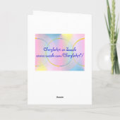 親愛なる生みの母、詩カードありがとう サンキューカード (裏面)