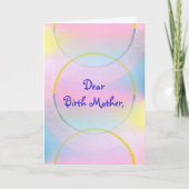 親愛なる生みの母、詩カードありがとう サンキューカード (正面)