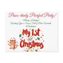 親愛なる目的1stクリスマスかわいい猫&ベビー