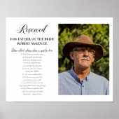 親愛なる神様 花嫁の父の写真 追悼 結婚記念 ポスター (正面)