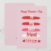 親愛なる親友へ バレンタインデー シーズンカード (正面/裏面)