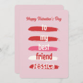 親愛なる親友へ バレンタインデー シーズンカード (正面/裏面)