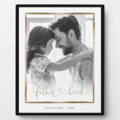 親愛なるEST。黒エレガントと金ゴールドのフレーム写真 フォトプラーク (正面)