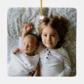 親愛なサンタさん、私には理由があるの... 面白い写真 セラミックオーナメント (裏面)