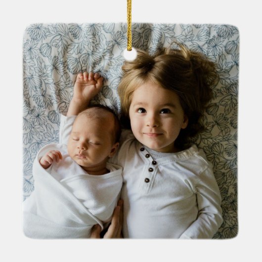 親愛なサンタさん、私には理由があるの... 面白い写真 セラミックオーナメント (裏面)