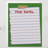 親愛なサンタのクリスマスの手紙レターヘッド文房具 (正面/裏面)