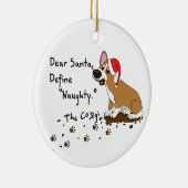 親愛なサンタのペンブロークのウェルシュコーギーのクリスマス セラミックオーナメント (右)