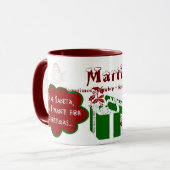 親愛なサンタの信号器のマグ-名前かメッセージを個人化して下さい マグカップ (正面左)