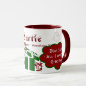親愛なサンタの信号器のマグ-名前かメッセージを個人化して下さい マグカップ (正面右)