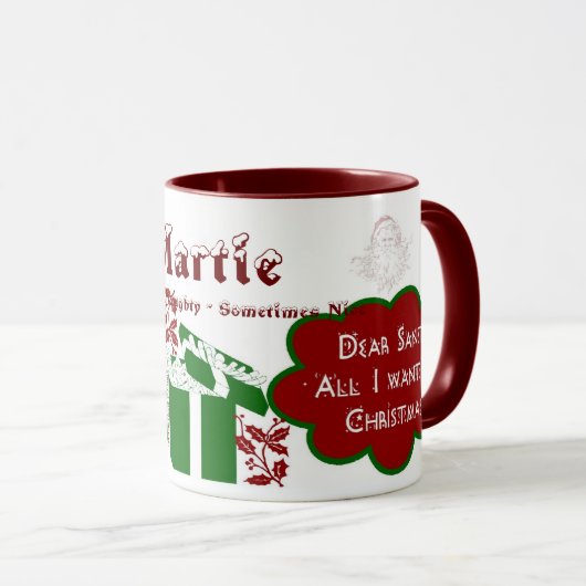 親愛なサンタの信号器のマグ-名前かメッセージを個人化して下さい マグカップ (正面右)