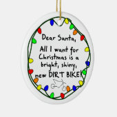 親愛なサンタの土のバイクのクリスマスのオーナメント セラミックオーナメント (右)