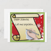 親愛なサンタは私が説明することを可能にしました シーズンポストカード (正面/裏面)