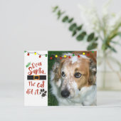 親愛なサンタは、猫それを-犬恋人しました シーズンポストカード (スタンド正面)