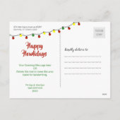 親愛なサンタは、猫それを-犬恋人しました シーズンポストカード (裏面)