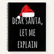 親愛なサンタへ　説明させてね　面白いクリスマスノート
