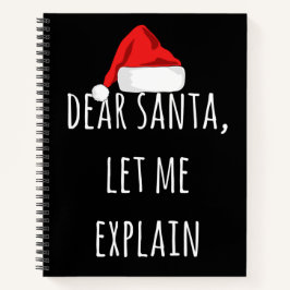 親愛なサンタへ 説明させてね 面白いクリスマスノート ノートブック