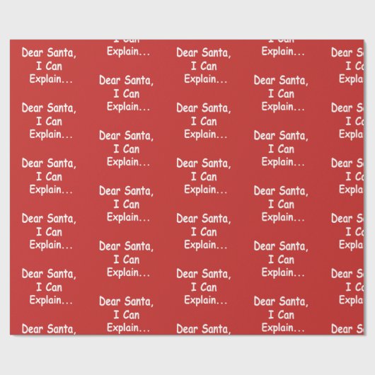親愛なサンタ私はおもしろいなクリスマスのクリスマスを説明してもいいです ラッピングペーパー (フラット)