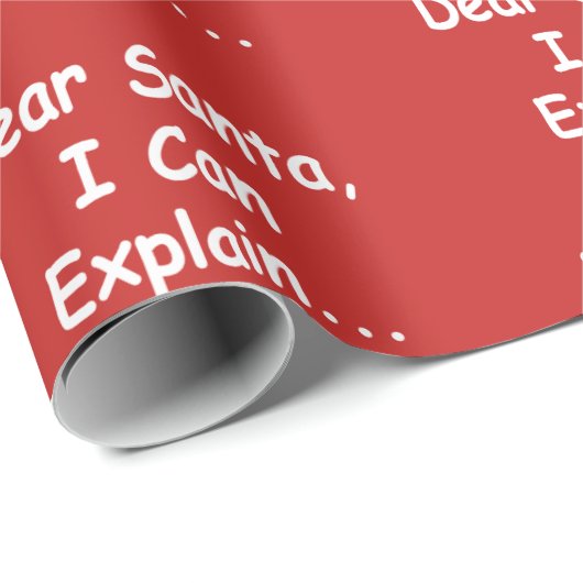 親愛なサンタ私はおもしろいなクリスマスのクリスマスを説明してもいいです ラッピングペーパー (ロールコーナー)