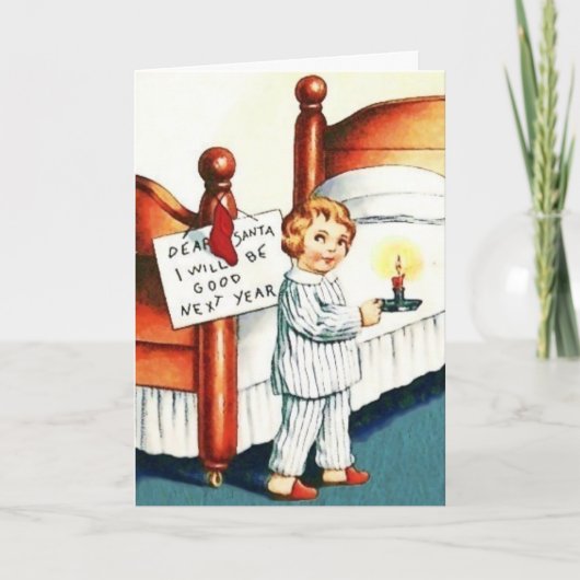 親愛なサンタ私はよい来年のクリスマスカードです シーズンカード (正面)