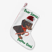 親愛なサンタ: スモールクリスマスストッキング (正面 (吊り時))