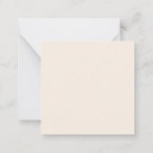 親愛なサンタ ミニ クリスマス フラット ノート カード (裏面)