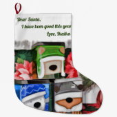 親愛なサンタ ラージクリスマスストッキング (正面)