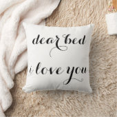 親愛なベッドI愛 クッション (ブランケット)