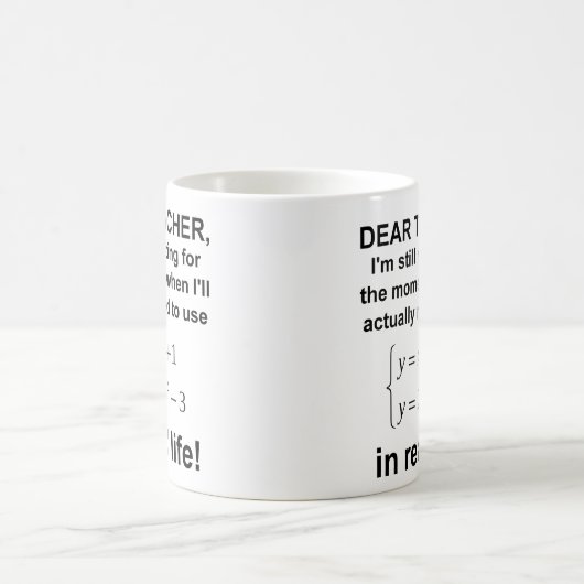 親愛な先生の実際の数学のおもしろマグカップ コーヒーマグカップ (中央)