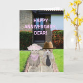 親愛な幸せな記念日! カード (黄色い花)