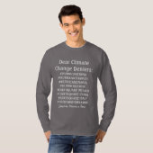 親愛な気候変動のデニールのワイシャツ Tシャツ (正面フル)