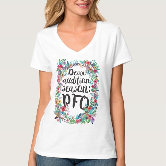 親愛な聴覚の季節: PFOの花柄のワイシャツ Tシャツ (正面)