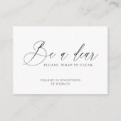 親愛に包ま澄んシンプルれる エンクロージャーカード (正面)