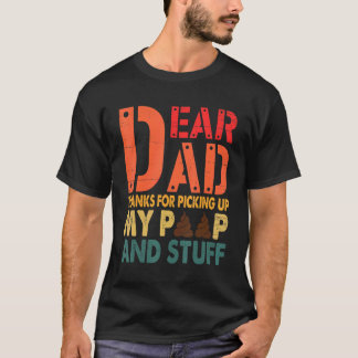 親愛ウンチHappy Fatheを感謝してい拾うパパ Tシャツ