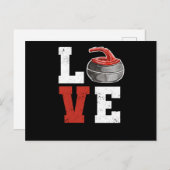 親愛カーラー愛好家の冬の氷 ポストカード (正面/裏面)